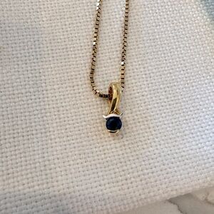 Sapphire and Gold Necklace